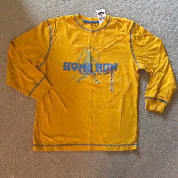 New Boys Old Navy Long Sleeve Baseball Tee - Picture 1 of 4